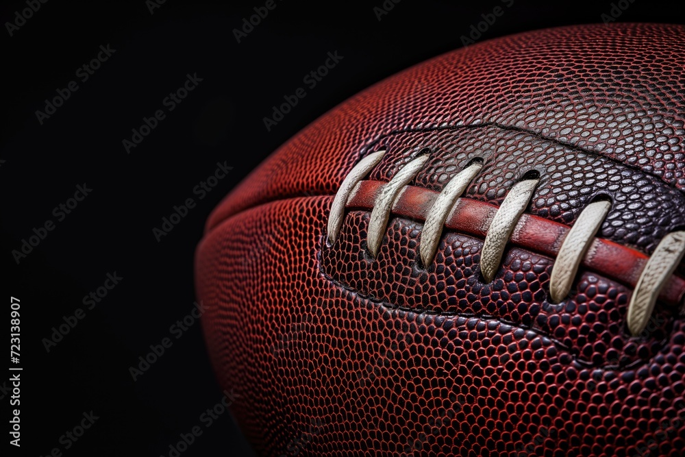Close-Up of Textured Rugby Ball Close-Up of Textured Rugby Ball
