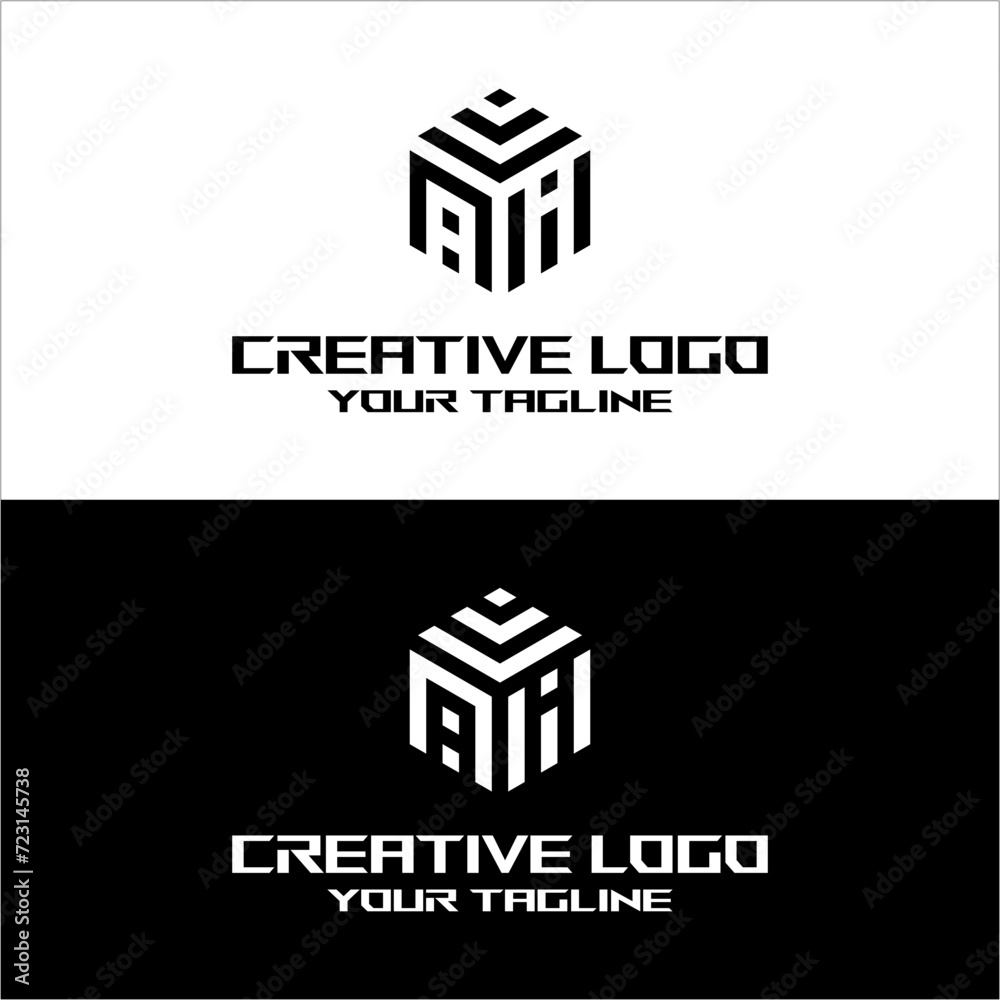 creative letter logo a dan i desain vektor