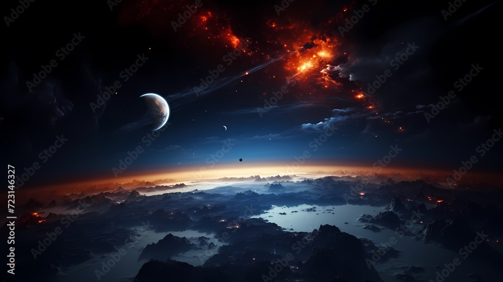 Enjoy breathtaking views of our beautiful planet from the vastness of space Enjoy breathtaking views of our beautiful planet from the vastness of space