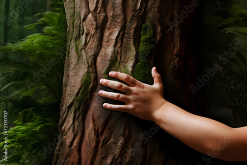 Person holding a tree, love tree and nature