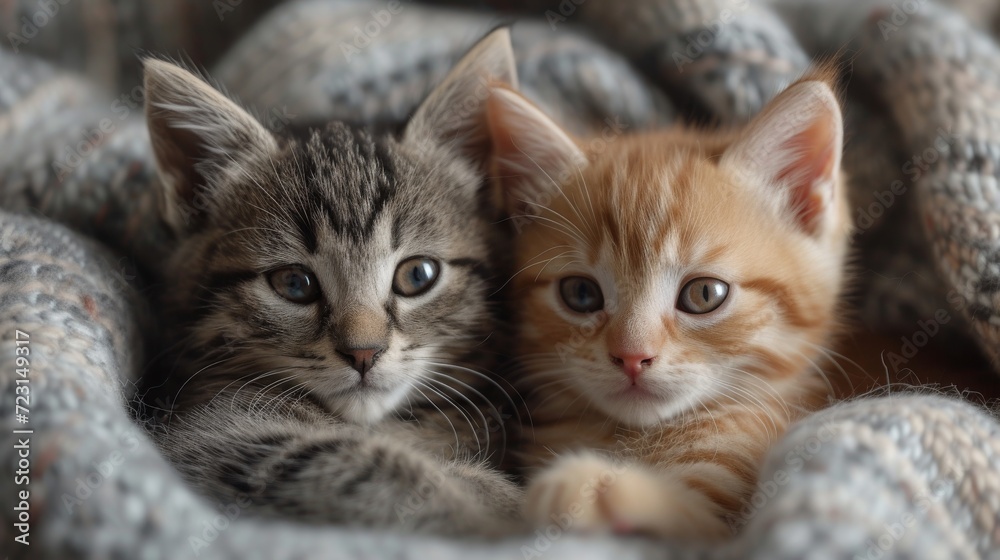 Playful Kittens, Adorable close-up of playful kittens engaged in cute interactions, conveying warmth and coziness Playful Kittens, Adorable close-up of playful kittens engaged in cute interactions, conveying warmth and coziness