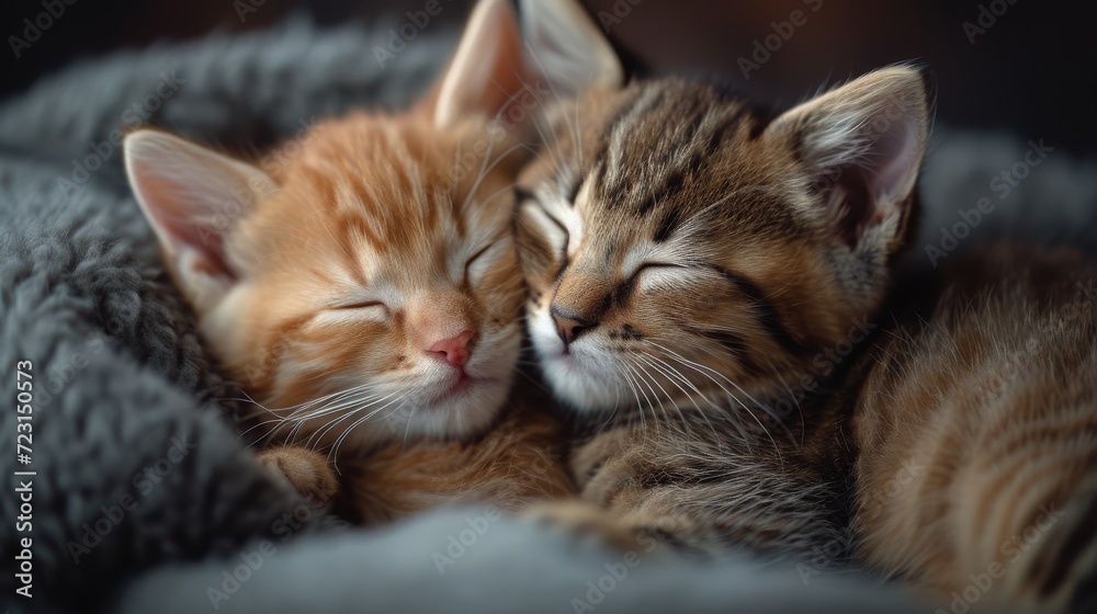 Playful Kittens, Adorable close-up of playful kittens engaged in cute interactions, conveying warmth and coziness Playful Kittens, Adorable close-up of playful kittens engaged in cute interactions, conveying warmth and coziness