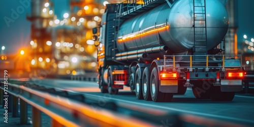 Tapety artystyczne Shot of a lorry transportating of oil and natural gas