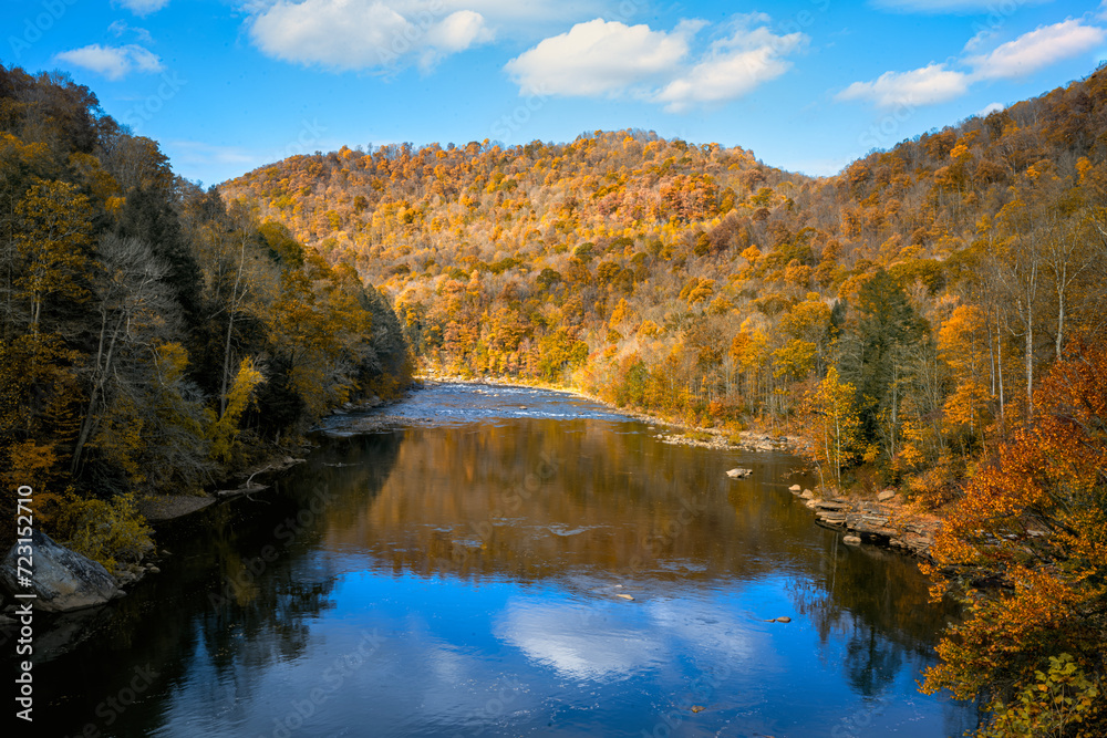 looking downstream on Cheat River looking downstream on Cheat River