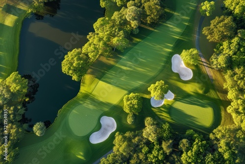 Obraz na płótnie Florida golf course seen from above