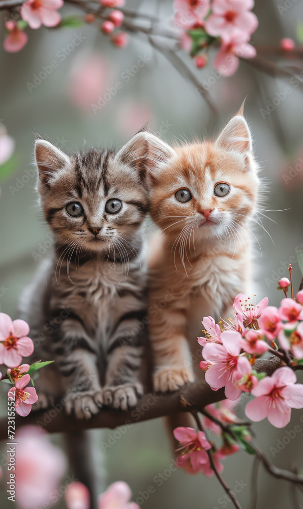 cat and flowers cat and flowers