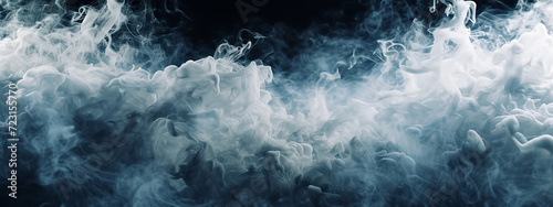 a close up image of the smoke in a black background i