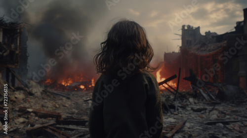 Young Survivor, Children Navigate War-Torn Urban Landscape © Natalia Klenova