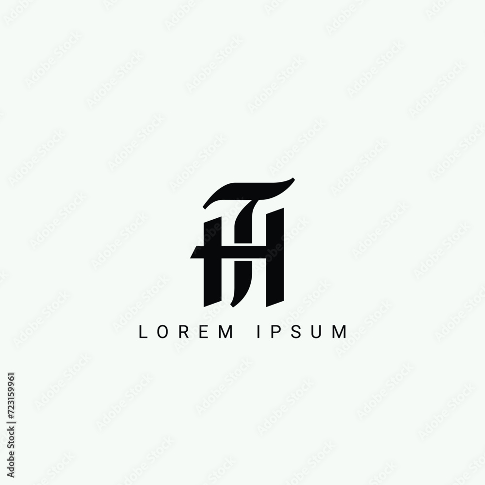 Alphabet HT or TH illustration monogram vector logo template Alphabet HT or TH illustration monogram vector logo template