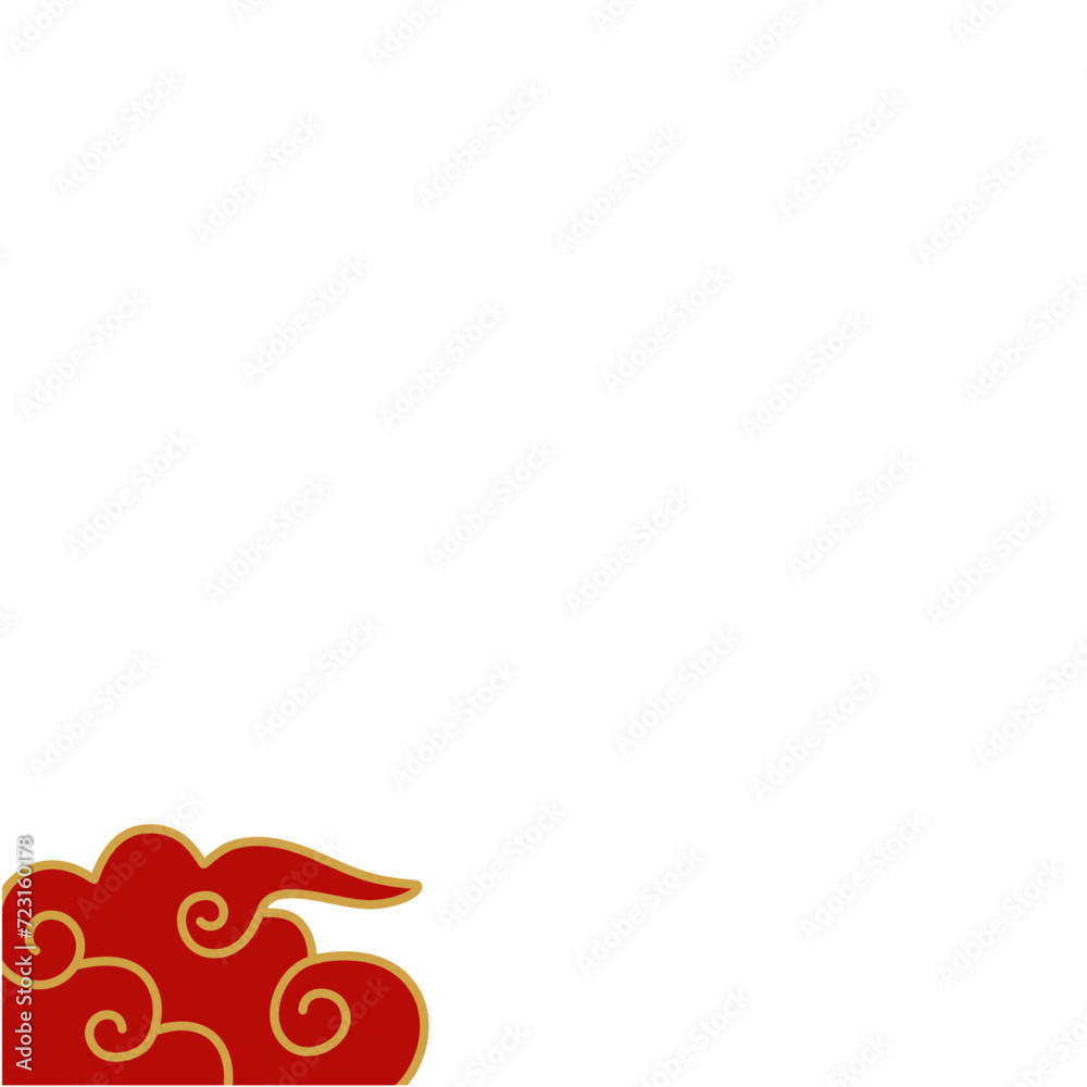 Chinese Clouds Corner Border Chinese Clouds Corner Border