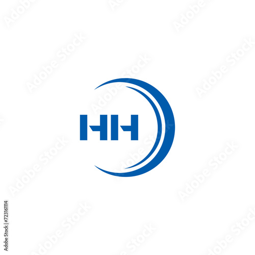 HH logo. H H design. White HH letter. HH, H H letter logo SET design. Initial letter HH linked circle uppercase monogram logo. H H letter logo SET vector design. HH letter logo design 