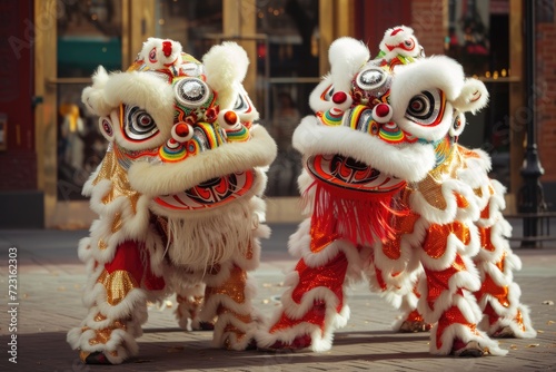 Two lion dances