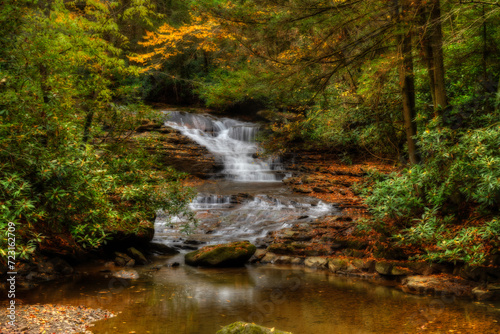 Soven Run small mountain stream headed to join the Big Sandy