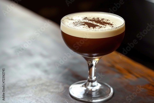 Elegant Espresso Martini with Frothy Top