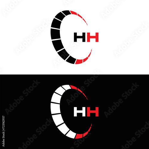 HH logo. H H design. White HH letter. HH, H H letter logo SET design. Initial letter HH linked circle uppercase monogram logo. H H letter logo SET vector design. HH letter logo design 