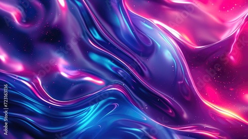 Abstract Neon Liquid Swirls