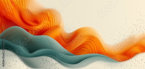 Warm Tones Abstract Wavy Texture Background.