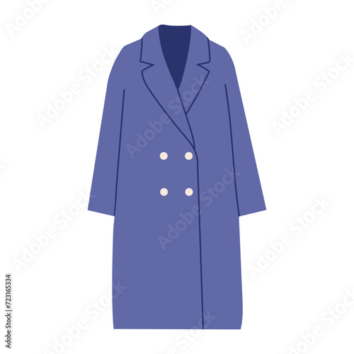 women's coat on a white background, vector