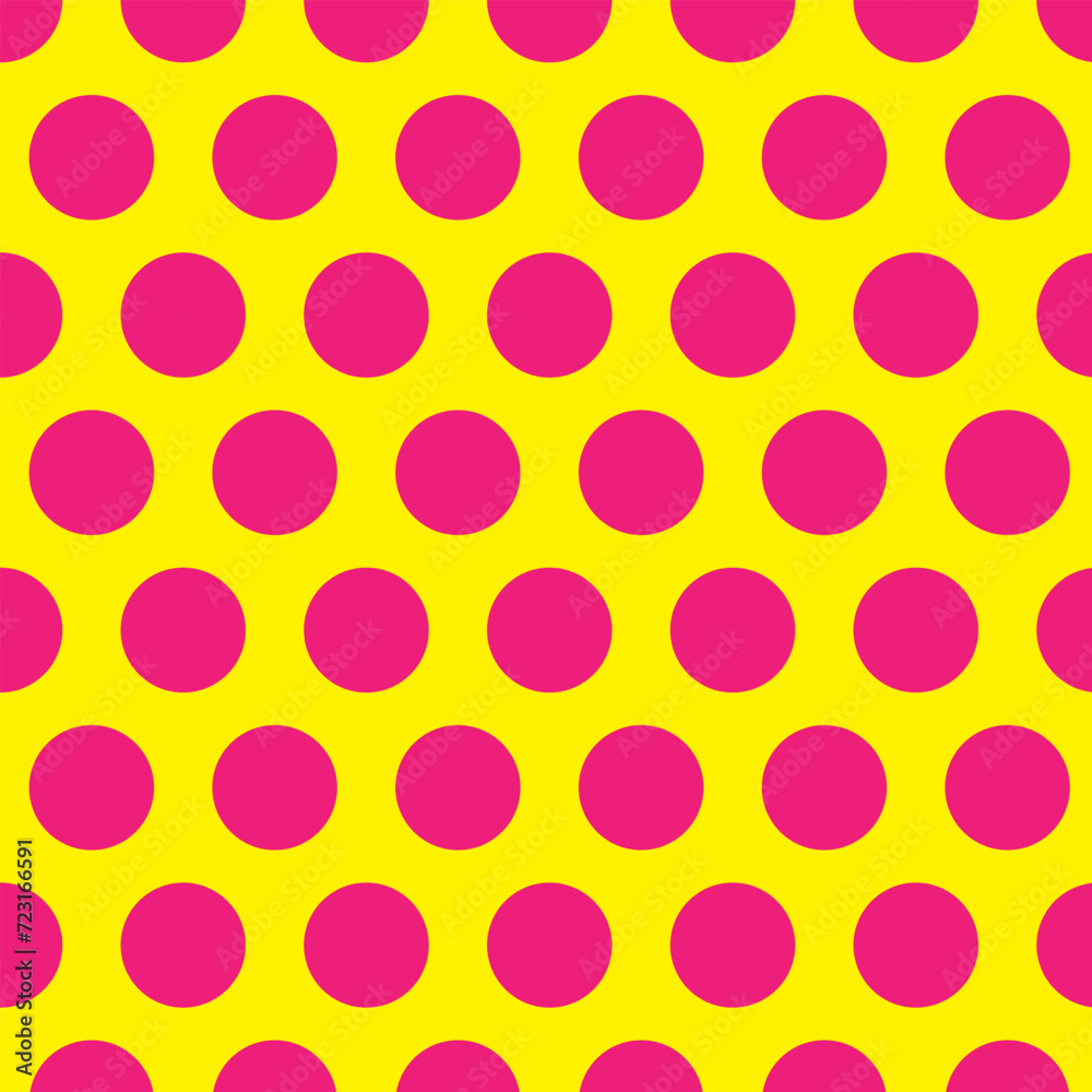 simple abstract pink color big circle polka dot pattern on yellow simple abstract pink color big circle polka dot pattern on yellow