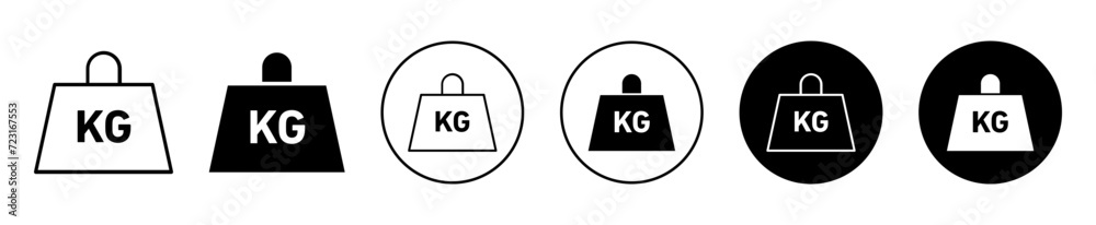 Weight vector icon set collection. Weight Outline flat Icon. Weight vector icon set collection. Weight Outline flat Icon.
