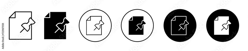 Note paper with pushbutton vector icon set collection. Note paper with pushbutton Outline flat Icon. Note paper with pushbutton vector icon set collection. Note paper with pushbutton Outline flat Icon.