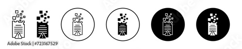 Missing data pattern vector icon set collection. Missing data pattern Outline flat Icon.