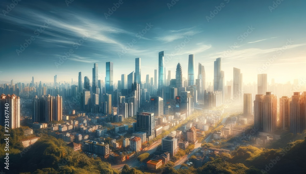 Metropolitan Clarity: Skyline in Daylight