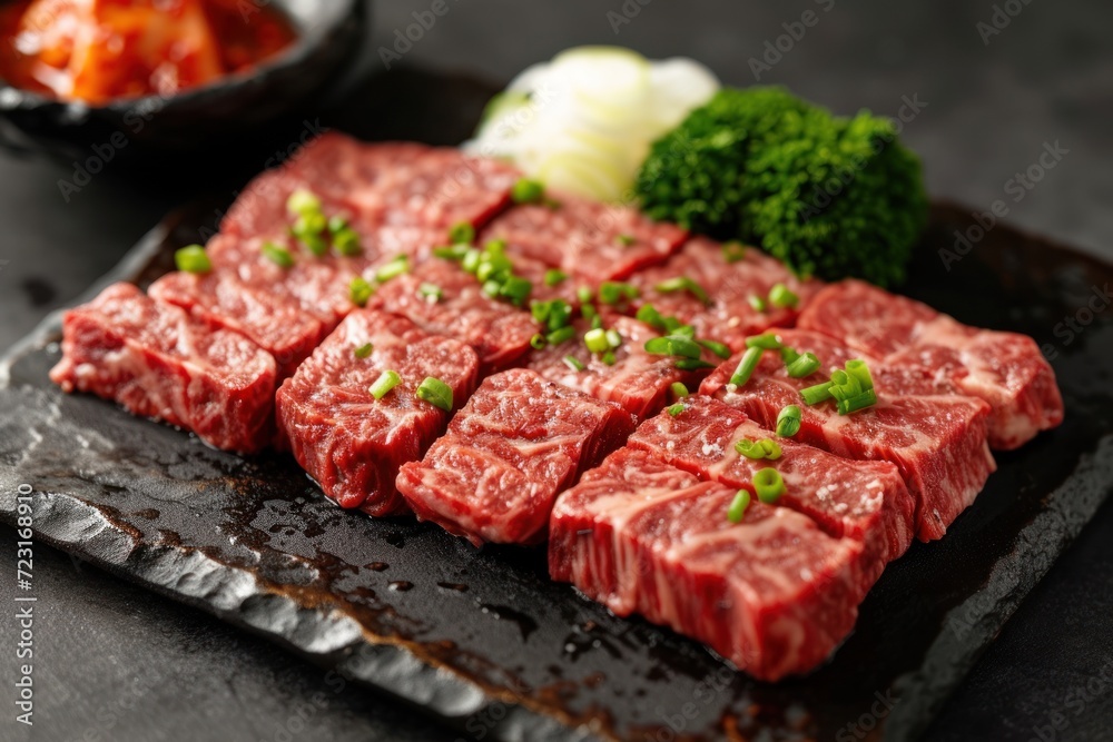 Japanese Wagyu beef cooked as Yakiniku steak