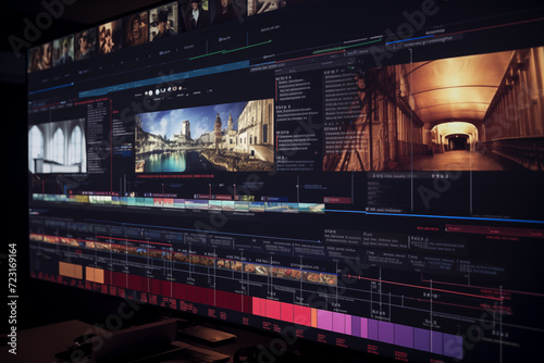 Editing process timeline for videos