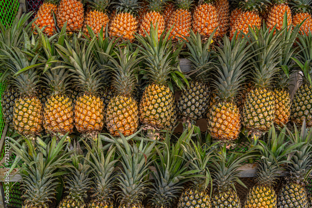 Pineapple background, tropical fruit juicy Pineapple background, tropical fruit juicy