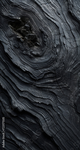 amazing desktop background with a deep grey and black color palette, incorporating a realistic wood carving texture