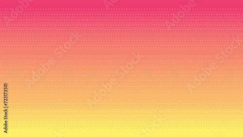 Pixel art pastel peach colored gradient background. Dithering vector illustration.