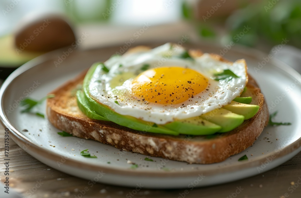 Wholesome Softly Organic Breakfast - Avocado and Egg Toast, a Scrumptious Delight for a Healthy Start Wholesome Softly Organic Breakfast - Avocado and Egg Toast, a Scrumptious Delight for a Healthy Start