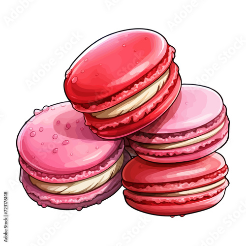  macaroons vector illustration