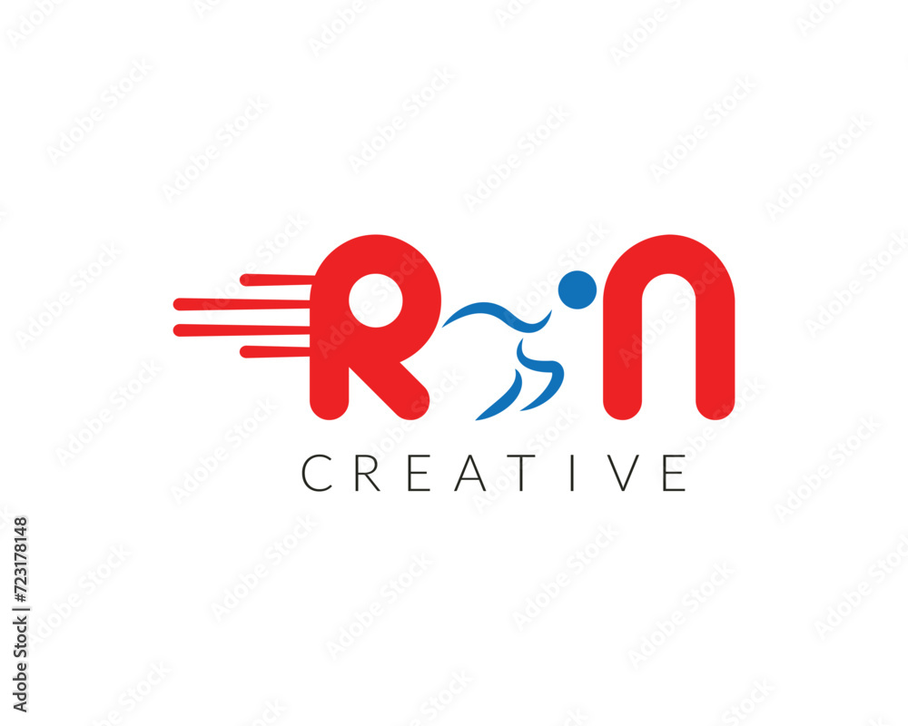 Running Man abstract Delivery Sport Fitness Logo design vector template ribbon geometric style. Running Man abstract Delivery Sport Fitness Logo design vector template ribbon geometric style.