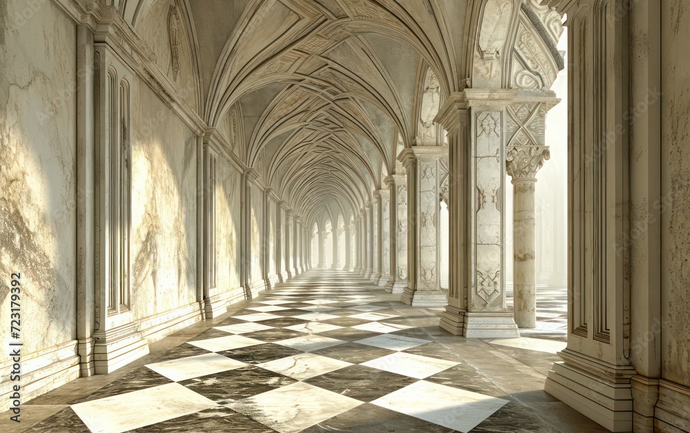 Perspective of Renaissance architecture.