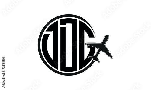 DDG three initial letter circle tour & travel agency logo design vector template. hajj Umrah agency, abstract, wordmark, business, monogram, minimalist, brand, company, flat, tourism agency, tourist photo
