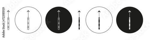 Harpoon Isolated on White Background set. Harpoon vector line art logo