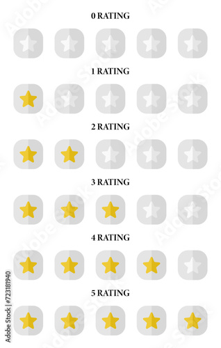 One to five star rating vector design
