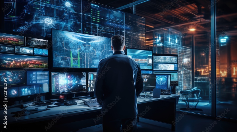 AI Technology of Continuous Threat Exposure Management-CTEM on IT security of business organization. AI generated, copy space for text AI Technology of Continuous Threat Exposure Management-CTEM on IT security of business organization. AI generated, copy space for text