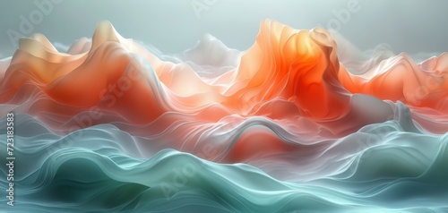 Warm Toned Abstract Wavy Texture Background.