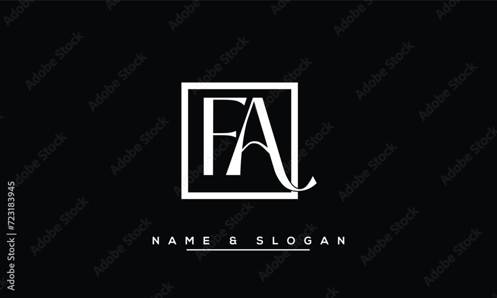 FA, AF, F, A Abstract Letters Logo Monogram FA, AF, F, A Abstract Letters Logo Monogram