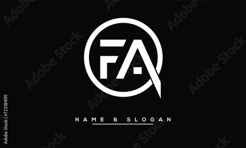 FA, AF, F, A Abstract Letters Logo Monogram