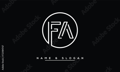 FA, AF, F, A Abstract Letters Logo Monogram