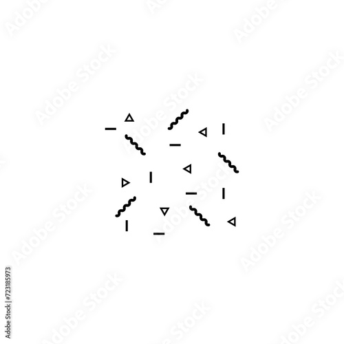 Birthday properti  confetti logo  vector  shape  symbol  arts  design  icon