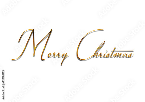 Merry christmas hand lettering calligraphy isolated on white background. Vector holiday illustration element. Merry Christmas script calligraphy