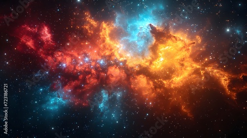 abstract background celestial bodies and cosmic elements. © Sagar
