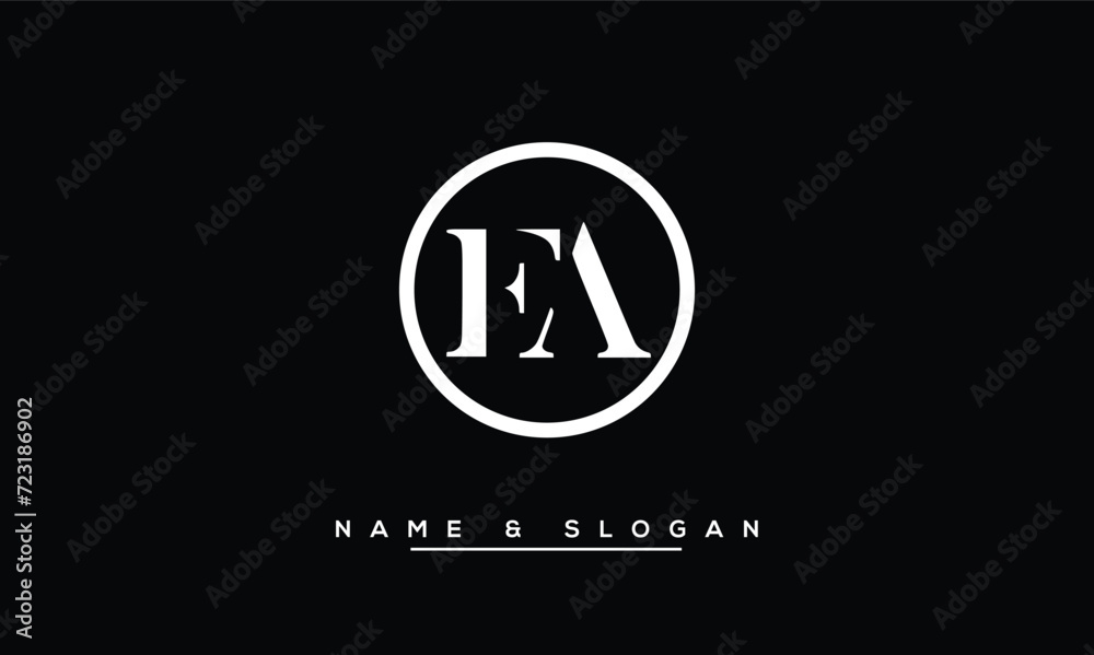 FA,  AF,  F,  A   Abstract  Letters  Logo Monogram