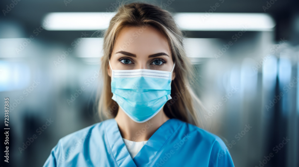 Female Healthcare Professional in Scrubs Female Healthcare Professional in Scrubs