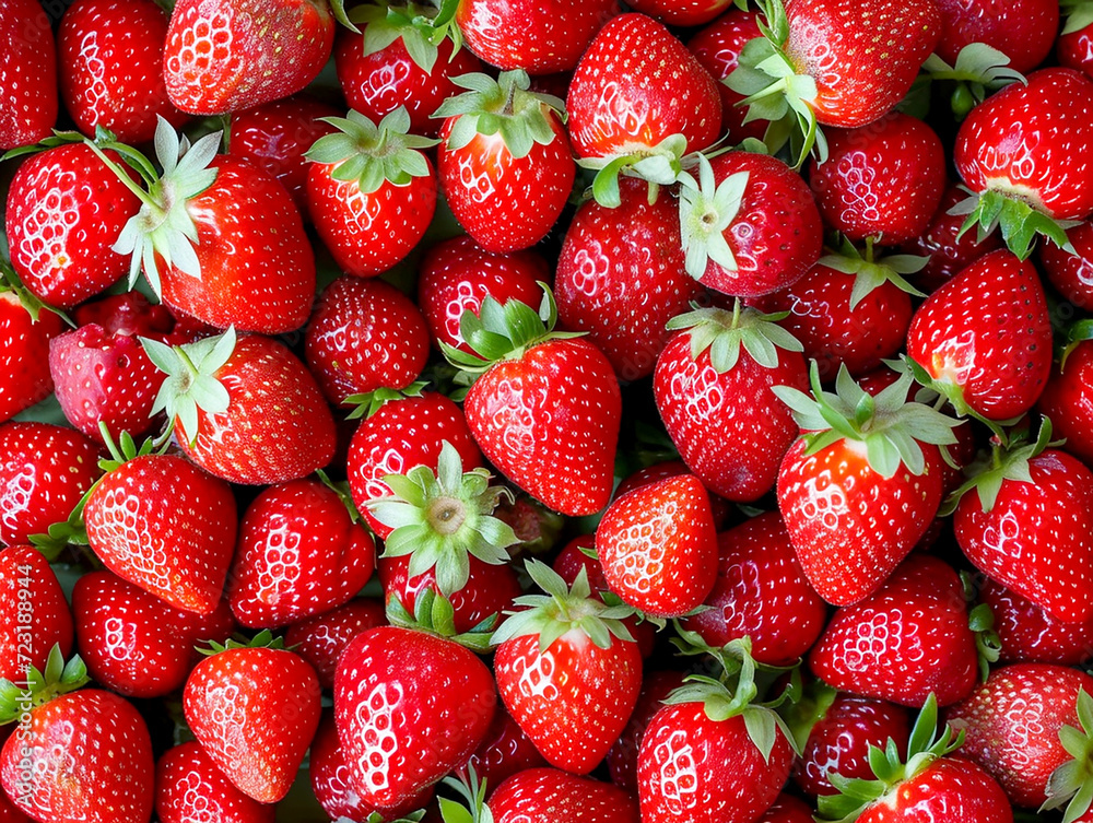 strawberries on a market strawberries on a market